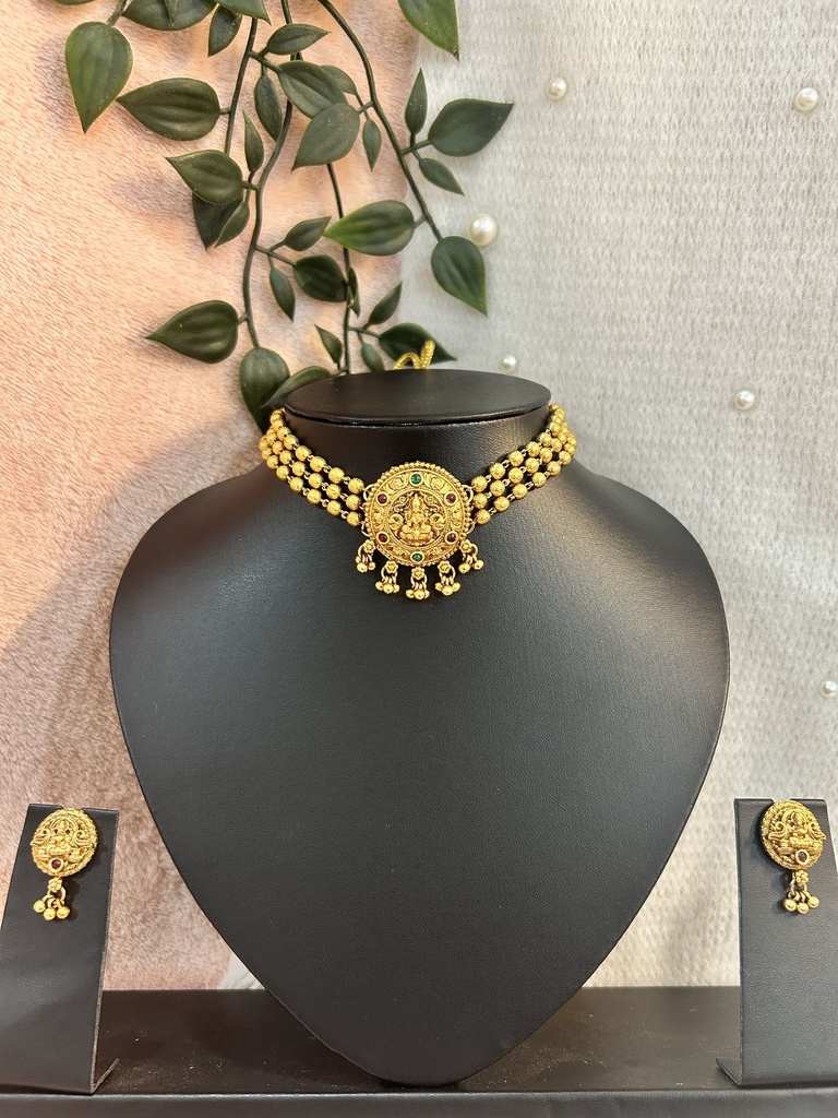 [AZ-CN017] Antique Pearl Choker – Lakshmi Elegance