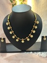 Exotic Golden Kundan Necklace with White Pearls