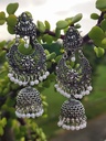 Silver-Plated Chandbalis with Pearl