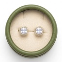 Exotic Gold Halo Solitaire Stud