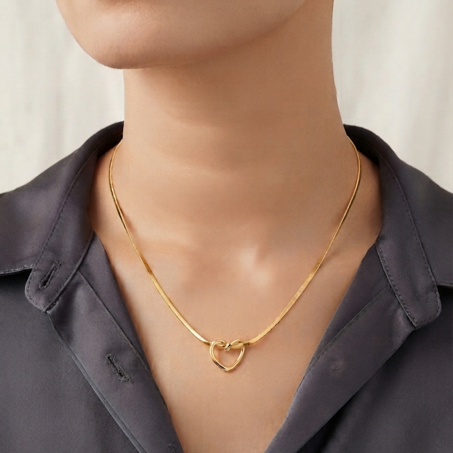 [AZ-C001] Halo Heart Gold Chain
